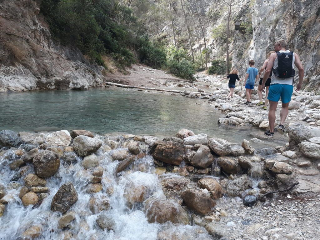 Water Hikking Along The Chillar River